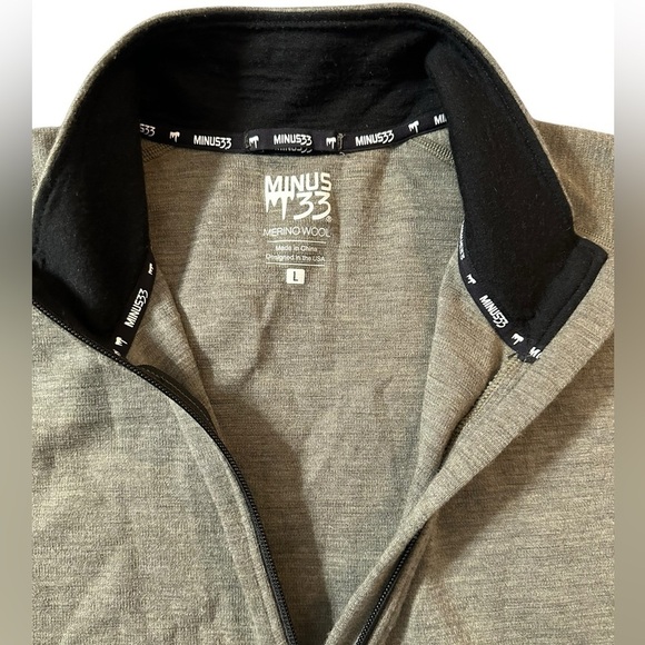 Minus 33 Granite Green Expedition Wilderness Wool Vest Full-zip Mockneck - Picture 4 of 11